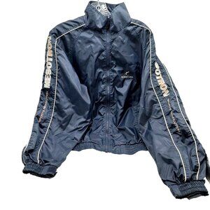 Mesotron Jacket Size Small Navy Blue Lightweight Windbreaker Full Zip